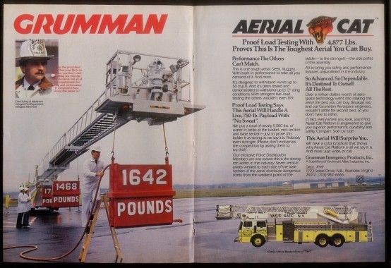 1983 Grumman Aerial Cat fire engine truck lift Vailsgate New York FD 