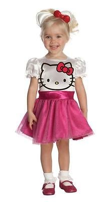 NEW HELLO KITTY Girls Dress Up Tu Costume Toddler 2 4 4T Pink Child 