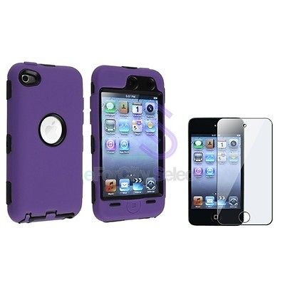   3PIECE HARD/SKIN CASE COVER+PROTECTO​R FOR IPOD TOUCH 4 4G 4TH GEN