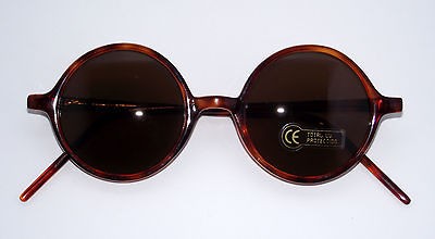   80s New Round Tortoiseshell Circle Hippy Lennon Unisex Sunglasses