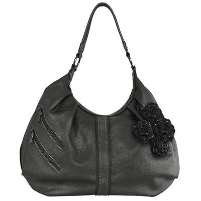 Christian Audigier Black Zee Zee Top Ziggy Hobo Bag