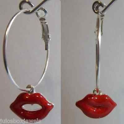 lips hoop earrings in Earrings