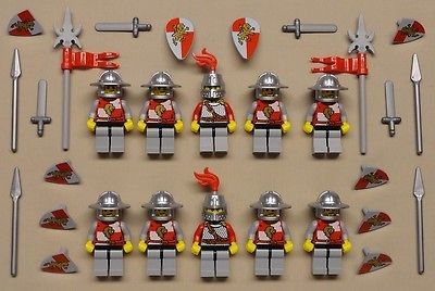 10 Lego Castle Minifigs Knights Guys Men LION KINGDOM KNIGHT QUARTERS 