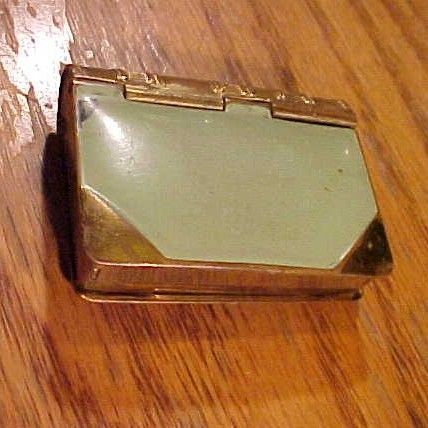 Vintage Stamp Case Trinket Box Made in Germany Book Shaped