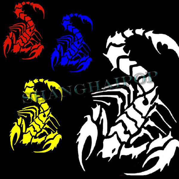 Scorpion Motorcycle Car Sticker Scooter Bike Motorbike Reflective 