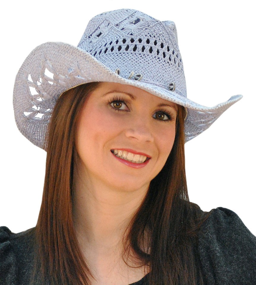 Ladies Dallas Straw Stetson Style Hat   AC7459   Summer Cowboy Holiday 