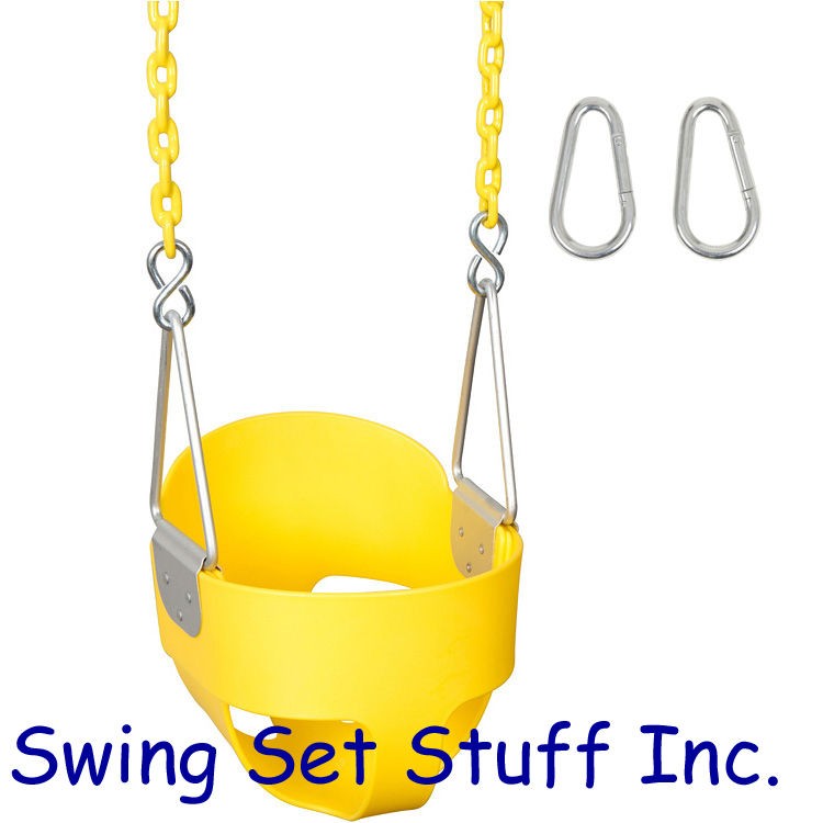 SWING SEAT FULL BUCKET WITH 5 1/2 COATED CHAIN   SWING SET PLAYGROUND 