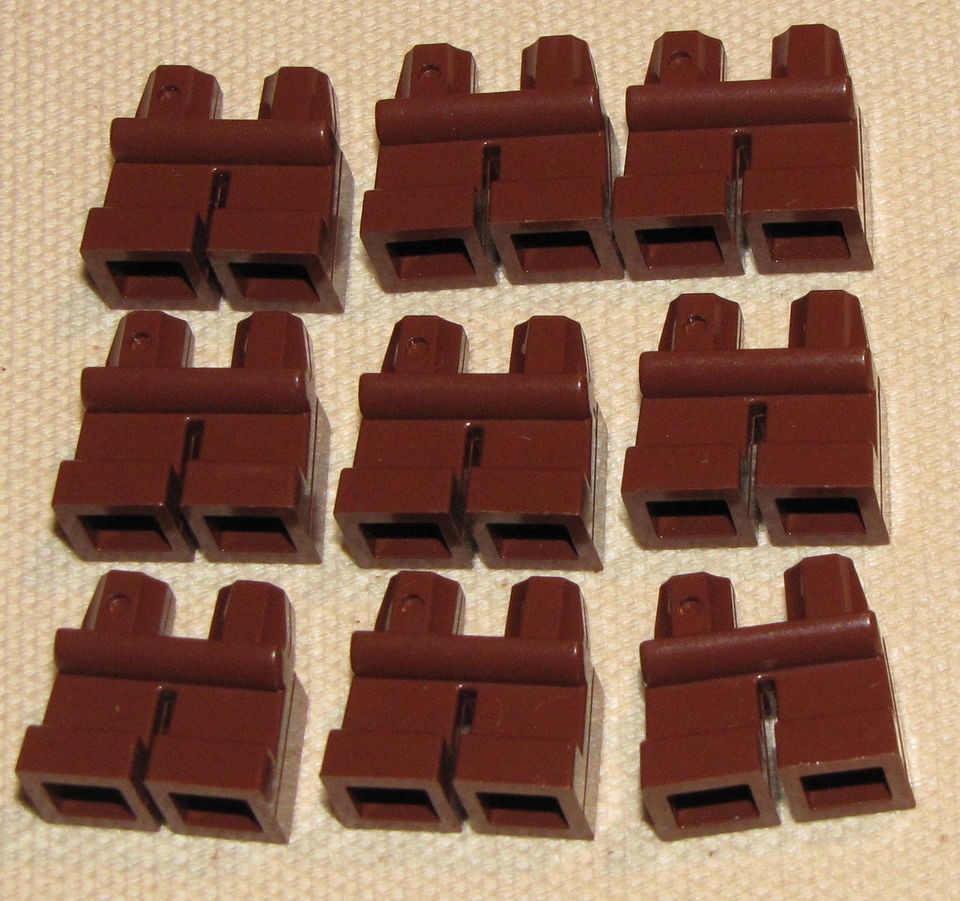 LEGO LOT OF 9 REDDISH BROWN SHORT MINIFIG LEGS SMALL PANTS FOR JAWA 