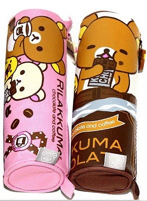   1pcs Japanese Rilakkuma bear pencil case + 16pcs pencils Great gift