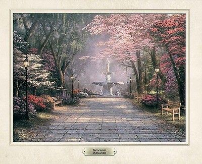 Thomas Kinkade Poster Print  Savannah Romance  Free Gift & Shipping