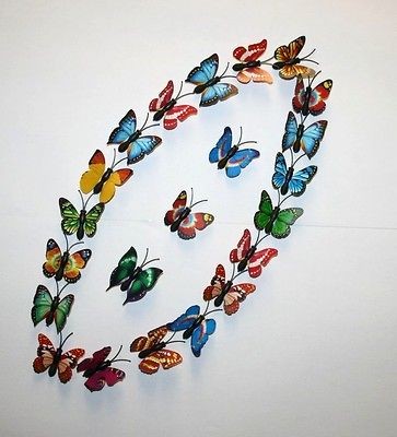 wholesale lot 20 pcs small size colorful Butterfly magnet fridge 