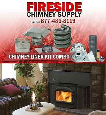   FIREPLACE INSERT & 6X15 CHIMNEY LINER KIT, DOOR & INSULATION KIT