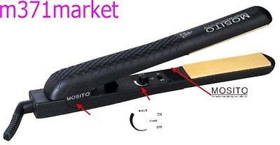   IN BOX 450F Ceramic MOSITO Straightener Pro Ionic Flat Hair Iron Black