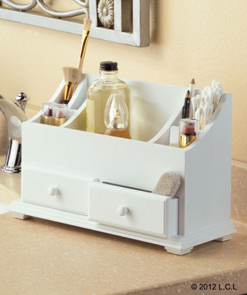 Wooden Beauty Organizer IN STOCK Makeup Jewelry Bath Vanity Storage 