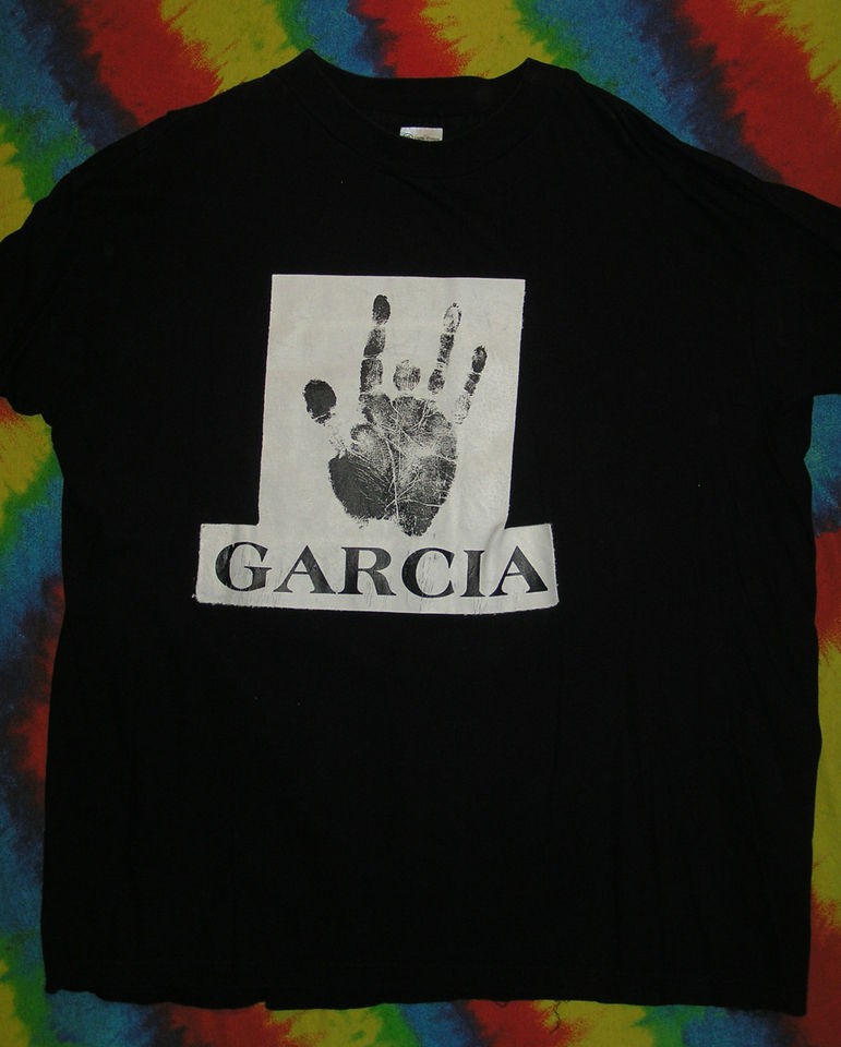 Jerry Garcia hand print XXL 2XL T shirt Grateful Dead Phish hippie 