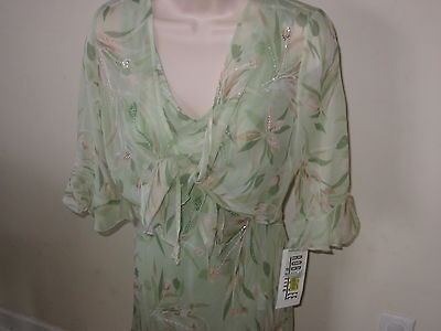 NWT RV $80.00 DILLARDS FLORAL 2 PC SPRING SUMMER WEDDING EASTER DRESS 