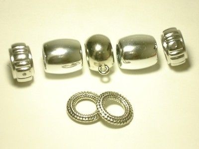 Fashion Jewelry Scarf Pendant Accessories Silver Bails Rings Sold 7PC 