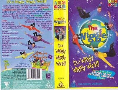 THE WIGGLES ITS A WIGGLY WIGGLY WORLD VHS VIDEO PAL~ A RARE FIND