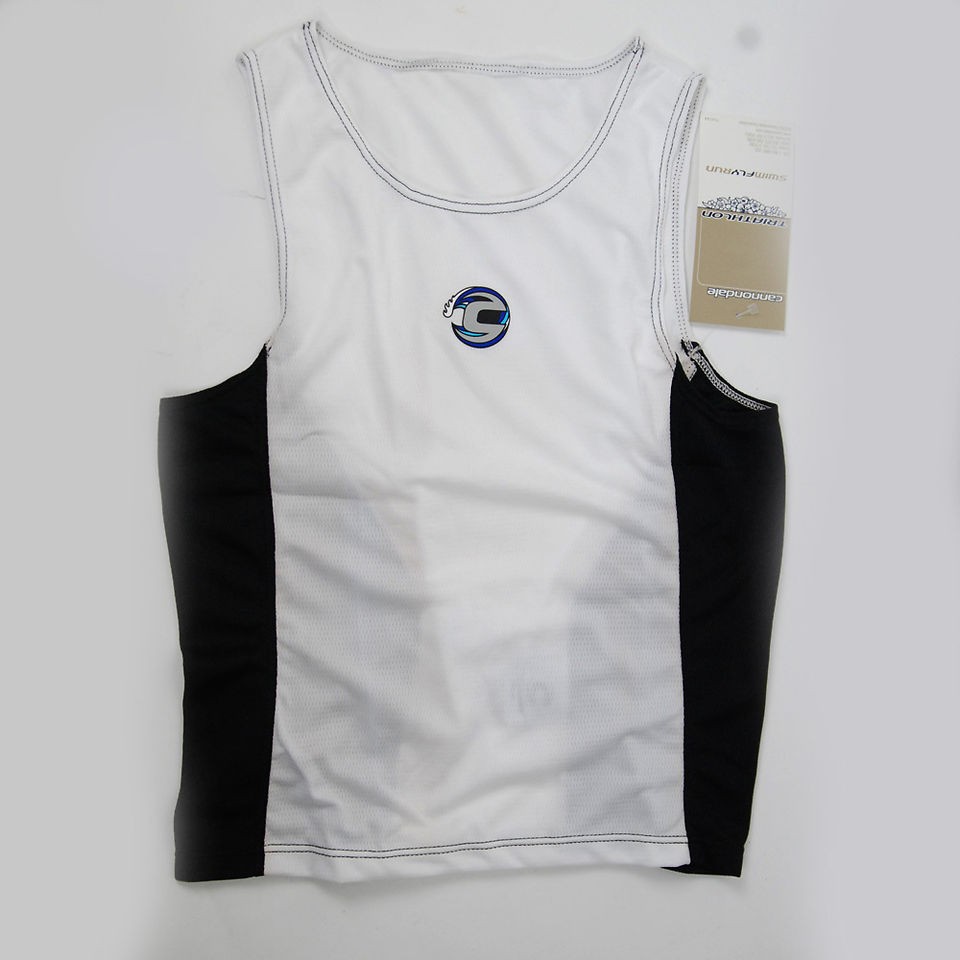   Triathlon SwimFlyRun Singlet Jersey Unisex Small White/Black