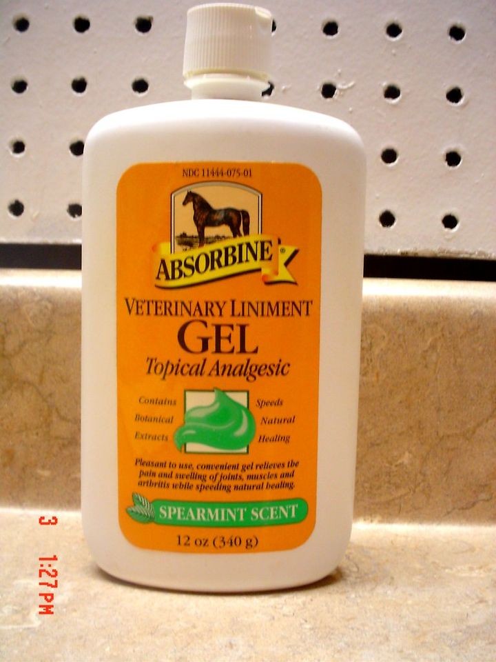 Absorbine Veterinary Liniment Gel Analgesic Horse Joint