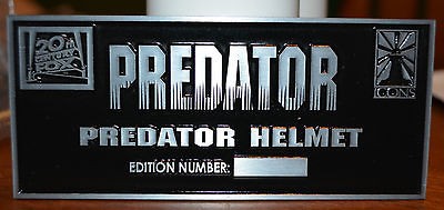 ICONS reproduction PREDATOR ZINC METAL plaque