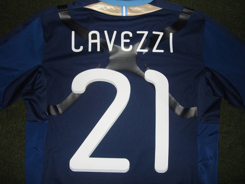 ARGENTINA LAVEZZI COPA AMERICA 2011 MATCH UNWORN SHIRT TECHFIT