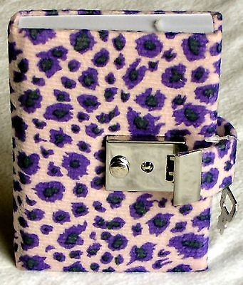   Locking Diary ANIMAL PRINT Personal Journal, Lock and Key   LAVENDER