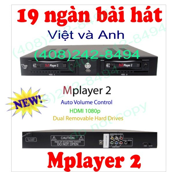 Karaoke Mplayer 2 with 4TB hard drives   Hơn 19 ngàn bài hát 