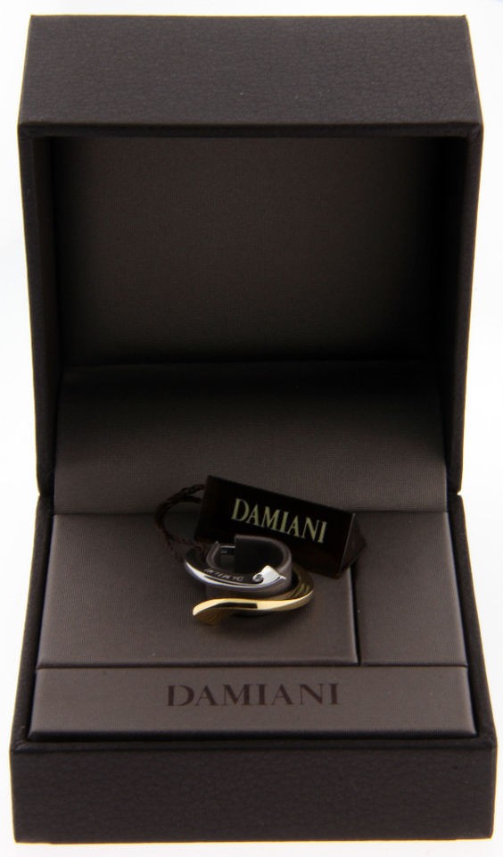 DAMIANI DIAMOND RING IN 18 KARAT WHITE & ROSE GOLD NEW IN BOX