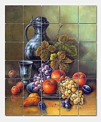 Pila Still Life with Tin Jug Ceramic Mural Backsplash Kitchen 40x48 in