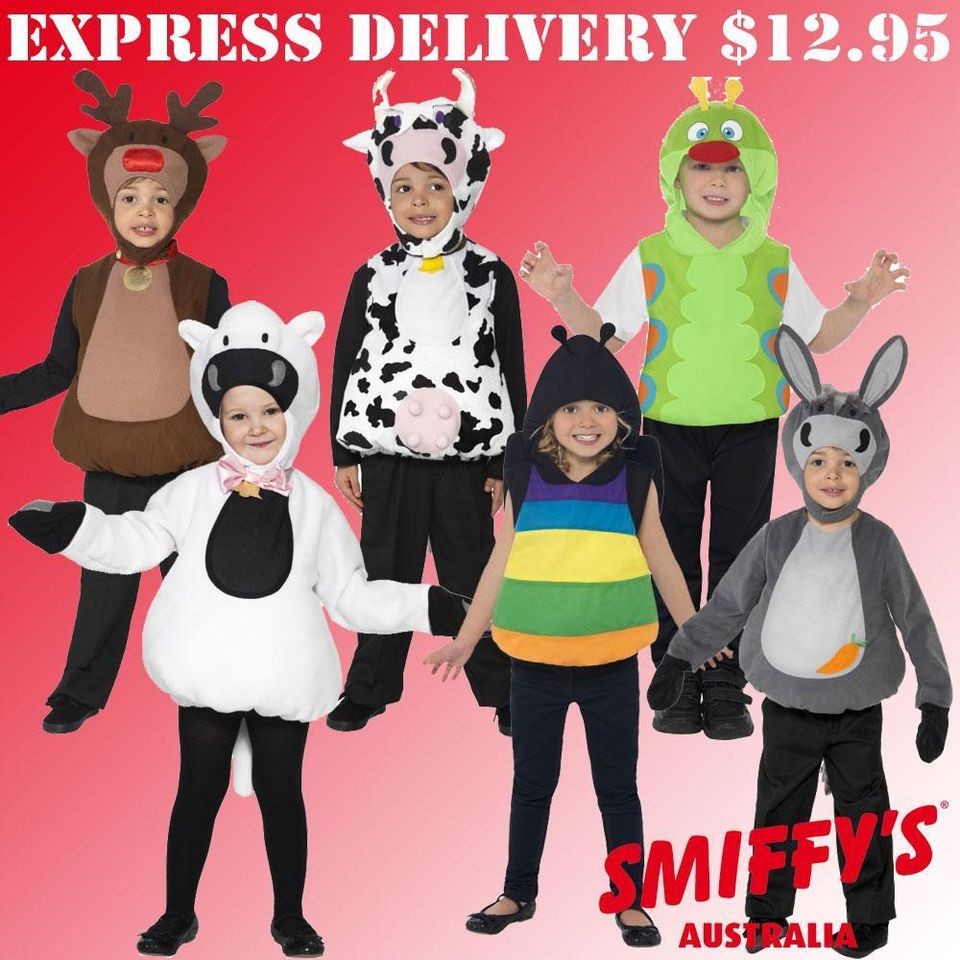 CHILD/KIDS ONESIE FARM ANIMALS/INSECT​S TABBARD SMIFFYS FANCY DRESS 