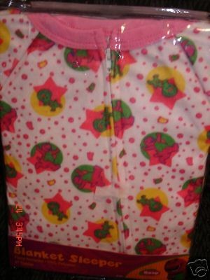 BARNEY BABY BOP PAJAMAS SOFT BLANKET SLEEPER 2T 4T