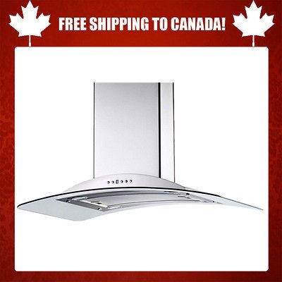   Steel 30 Island Range Hood 3 Speeds Kitchen Fan Ventilation System