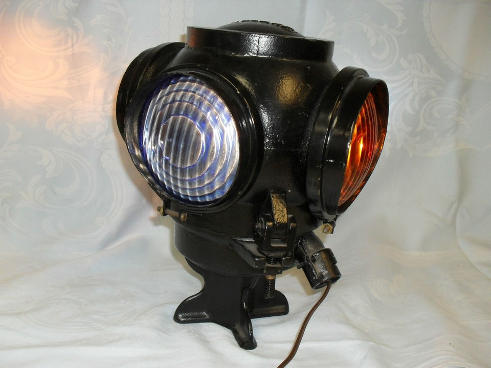   ADLAKE RAILROAD SWITCH LIGHT/SIGNAL LANTERN CONVERTED INTO LAMP