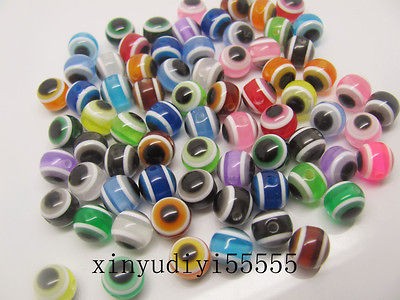   8x7.8MM blending exquisite acrylic drum shape eye beads the PJ#68 50