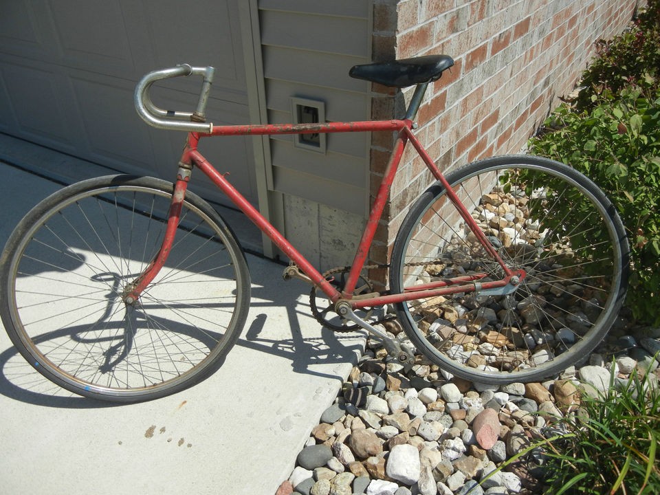   VTG ENGLISH ROAD RACE BIKE OLD ANTIQUE SINGLE sprocket wheel BICYCLE