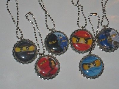 book bag tags or belt loop lego ninjago birthday party favors set of 