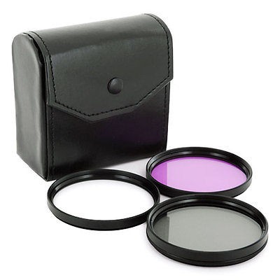 PL+UV+FD Lens Filter Kit 55mm for Sony Alpha SLT A65 A55 A100 A500 A33 