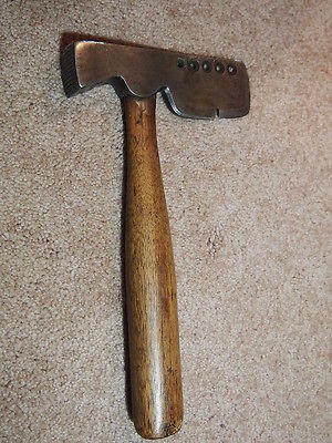 Vintage Axe Shingle Roofing Hammer Corrugated Head Rectangle Box