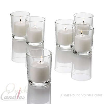 72 Votive Candles & 72 Holders. Choose from 26 Colors