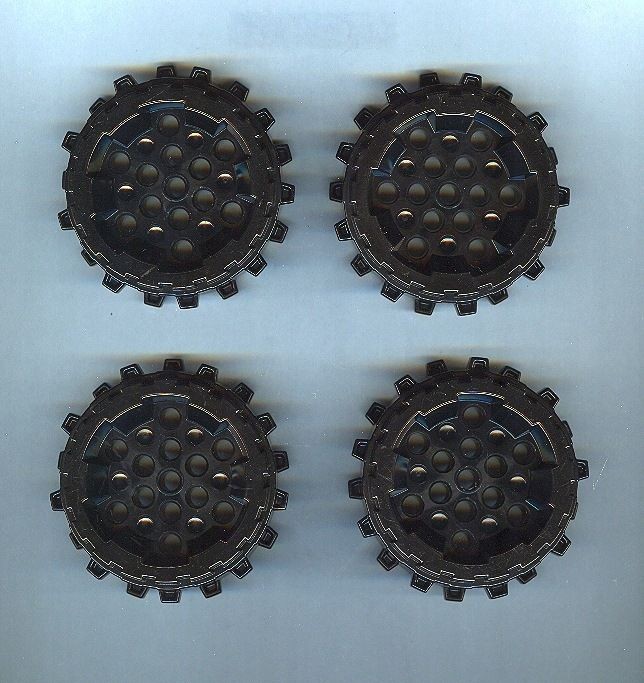 Used Lego 8 x 8 Black Wheels With Spurs 8960 8961 8964 Power Miners