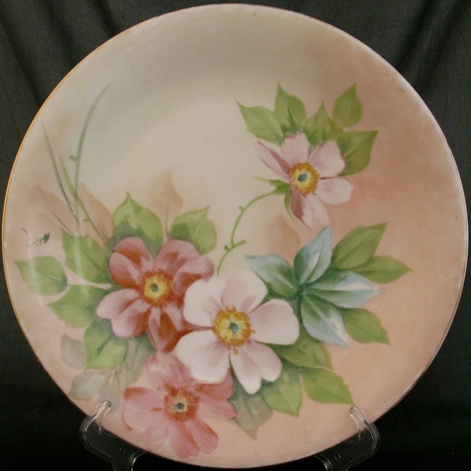 LIMOGES FRANCE PLATE CHARGER SIGNED BY ARTIST LA SEYNIE LIMOGES