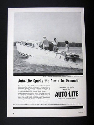   Spark Plugs Evinrude Twin Outboard Motors Lone Star Boat 1956 print Ad