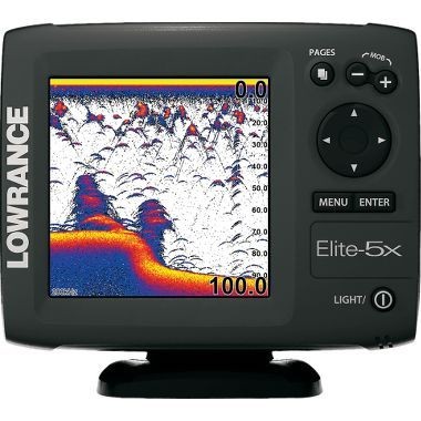 NEW LOWRANCE ELITE 5X FISHFINDER WITH 83/200KHZ TRANSDUCER LOW102001