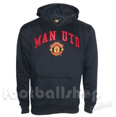 Manchester United Adults Fleece Hoody Black (RRP £29.99)