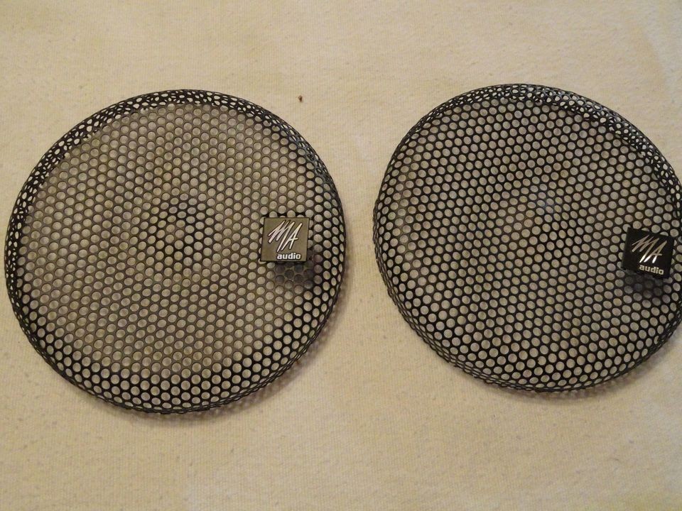 SET OF 2 MA AUDIO 5 SPEAKER GRILL TRIM COVERS pair mesh NO RINGS