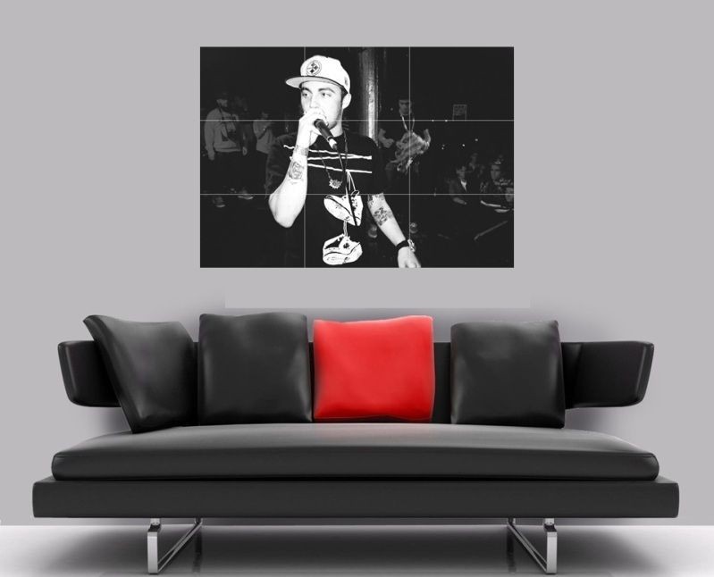 MAC MILLER BORDERLESS MOSAIC TILE WALL POSTER 35 x 25 HIP HOP RAP