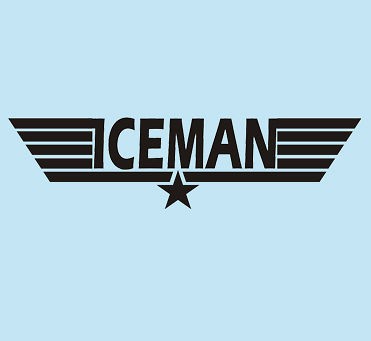 721 ICEMAN funny maverick goose retro 80s top gun movie f14 model mens 