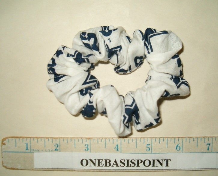 HAIR SCRUNCHIES TIES MADE W NFL TEAMS FABRICS YOU PICK