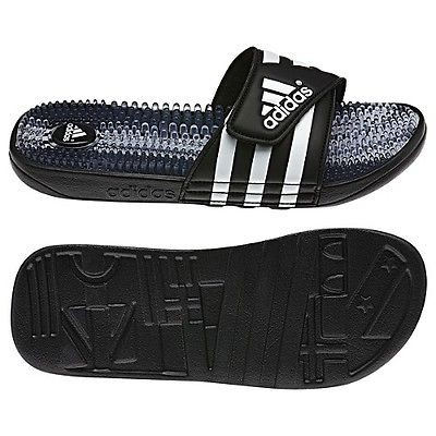 ADIDAS UNISEX SANTIOSSAGE SLIDES TPR FOOTBED MASSAGE NUBS BLACK 045245